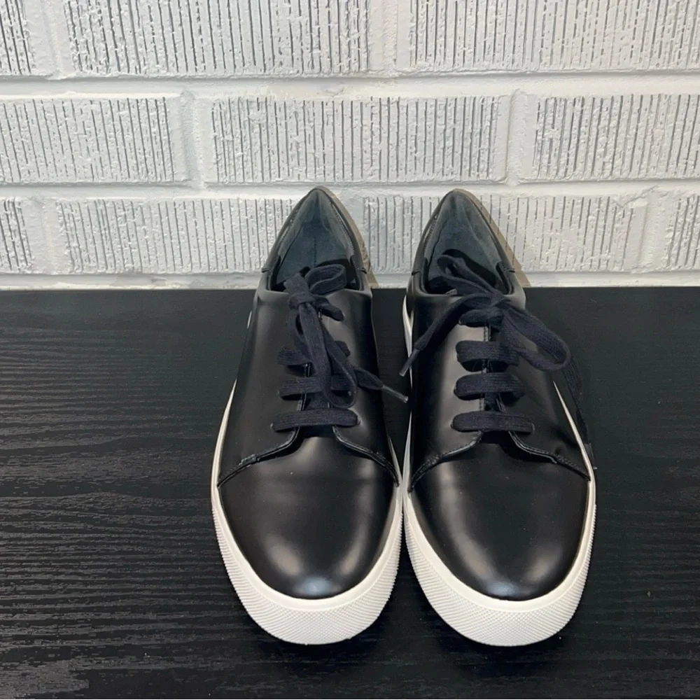 Vince Black Leather Women's Sneakers